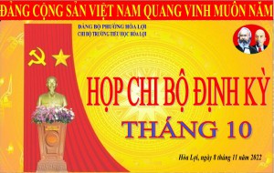 HỌP CHI BỘ ĐỊNH KỲ THÁNG 10 NĂM 2022