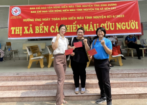 TRƯỜNG TIỂU HỌC HÒA LỢI THAM GIA HIẾN MÁU TÌNH NGUYỆN ĐỢT 2/2023