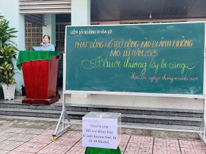 LIÊN ĐỘI TRƯỜNG TIỂU HỌC HÒA LỢI THAM GIA ỦNG HỘ ĐỒNG BÀO DO ẢNH HƯỞNG CỦA BẢO BUALOI