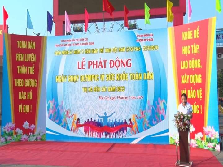 NGÀY CHẠY OLYMPIC VÌ SỨC KHỎE TOÀN DÂN THỊ XÃ BẾN CÁT NĂM 2023